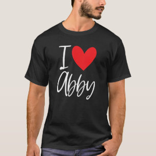 T-shirt I Love Abby Nom Fille Personnalisée Femme Bff Frie