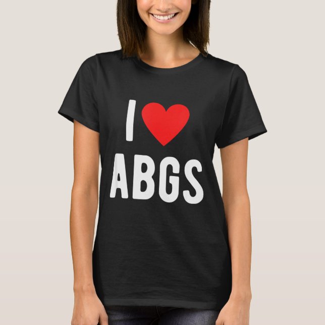 T-shirt I Love Abgs Cute Heart Graphic Valentines Day  (Devant)