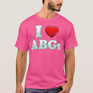 T-shirt I Love Abgs Heart Funny Couple Abg Valentines Day
