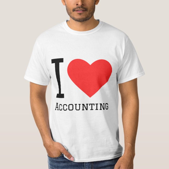 T-shirt I love accounting (Devant)