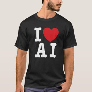 T-shirt I Love AI - I Heart AI Premium