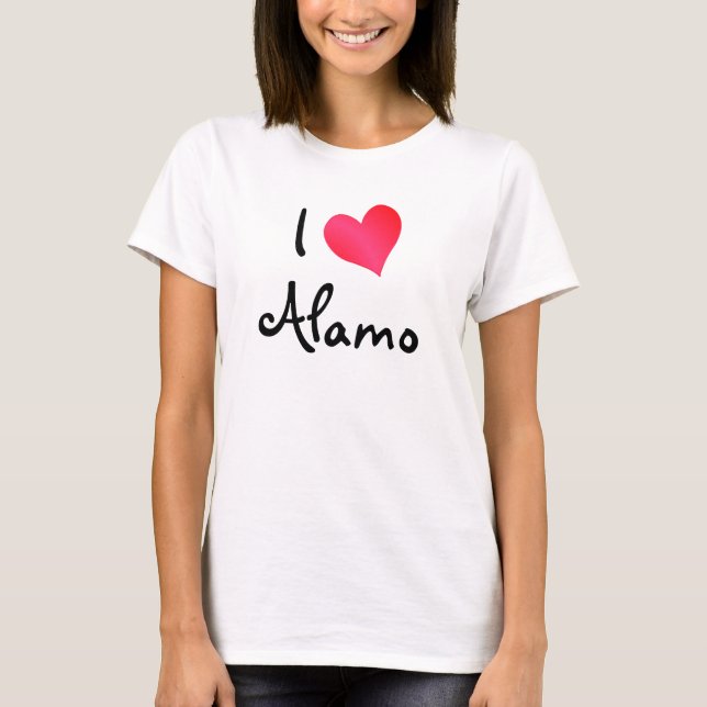 T-shirt I Love Alamo (Devant)