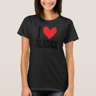 T-shirt I Love Alaska State Anchorage Fairbanks Juneau Las