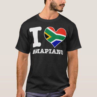 T-shirt I Love Amapiano South African Flag
