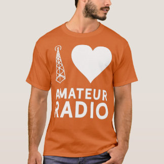T-shirt I Love Amateur Radio Ham Opérateur