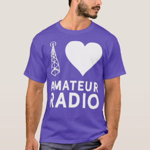T-shirt I Love Amateur Radio Ham Opérateur
