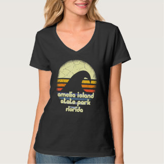 T-shirt I Love Amelia Island State Park Florida Ocean Wave