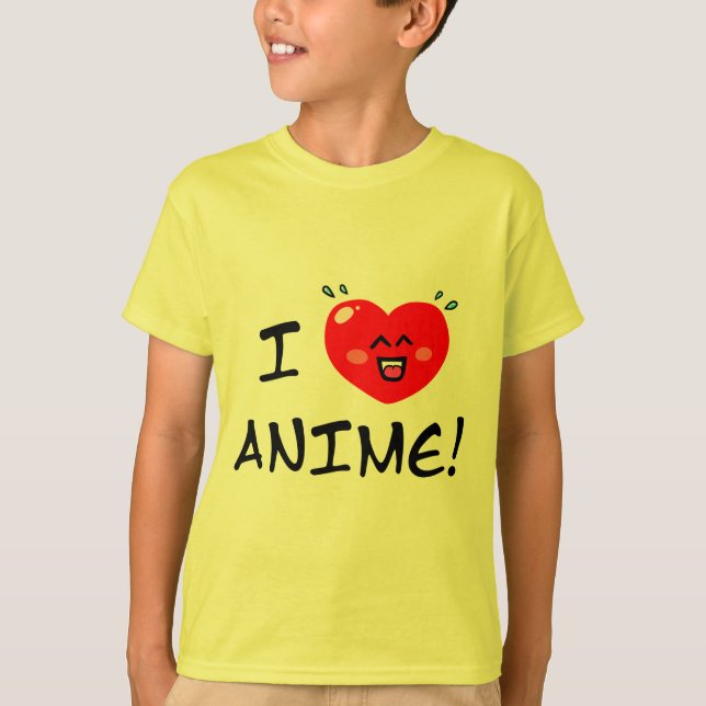 T-shirt I Love Anime (Devant)