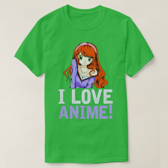T-shirt I Love Anime (Design devant)