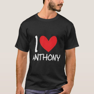 T-shirt I Love Anthony Nom Hommes Personnalisés Guy Bff Fr