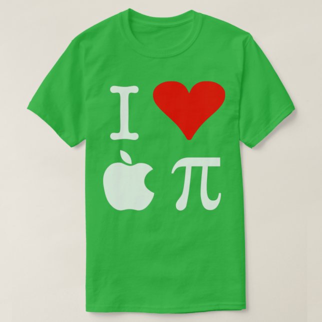 T-shirt I Love Apple Pi (Design devant)