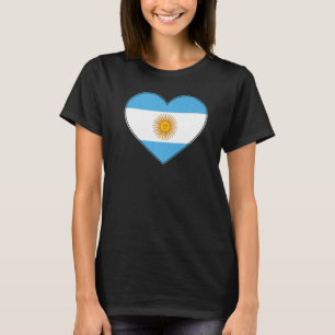 T-shirt I Love Argentina Argentine Drapeau Coeur Hommes Fe