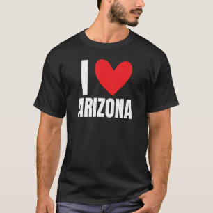 T-shirt I Love Arizona State Grand Canyon Tucson Pheonix F