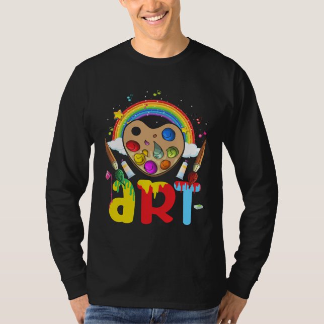 T-shirt I Love Artist Painter Colorful Painting Rainbow (Devant)