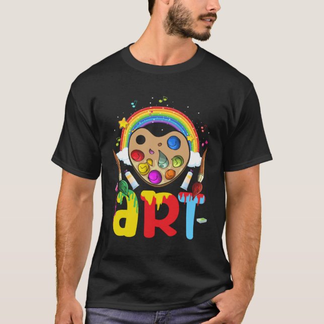 T-shirt I Love Artist Painter Colorful Painting Rainbow (Devant)