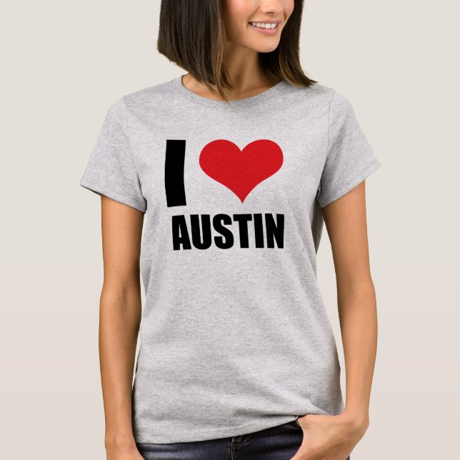 T-shirt I Love Austin (Devant)