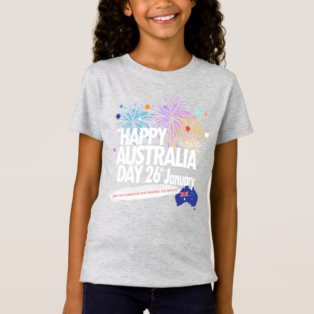 T-Shirt I LOVE AUSTRALIA Happy Australia Day 26 janvier (Devant)