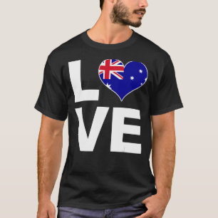 T-shirt I Love Australia Heart Flag Australie