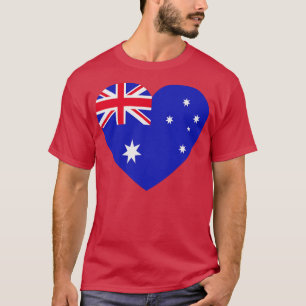 T-shirt I Love Australia HeartFormé drapeau australien