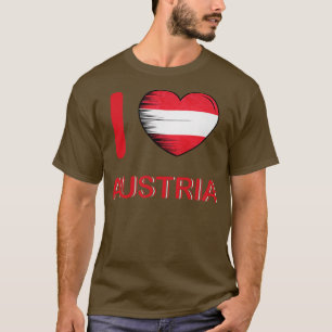 T-shirt I Love Austria Drapeau My Home My Country 2