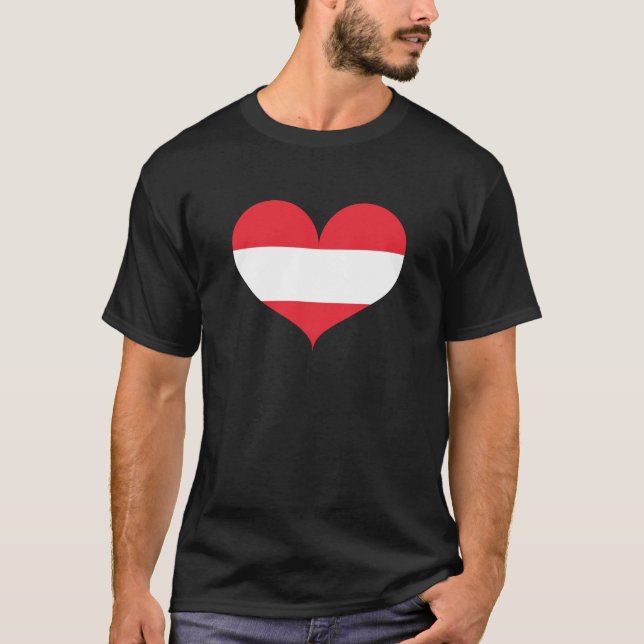 T-shirt I Love Austria Flag (Devant)