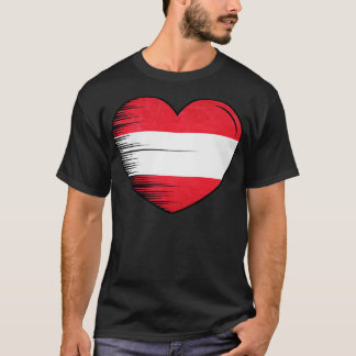 T-shirt I Love Austria Flag My Home Mon pays 12