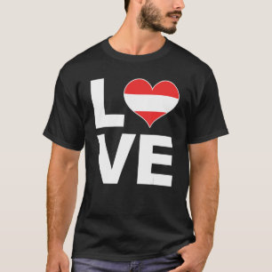 T-shirt I Love Austria Heart Flag Autriche