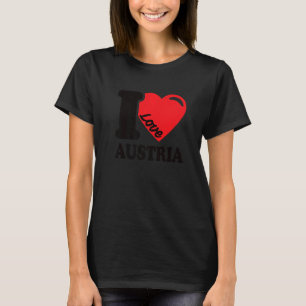 T-shirt I Love Austria Homeland Drapeau autrichien 2