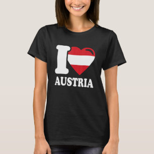 T-shirt I Love Austria Homeland Drapeau autrichien 7