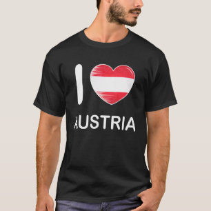T-shirt I Love Austria My Home Mon Pays Coeur Autriche 2