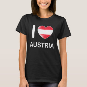 T-shirt I Love Austria My Home Mon Pays Coeur Autriche 2