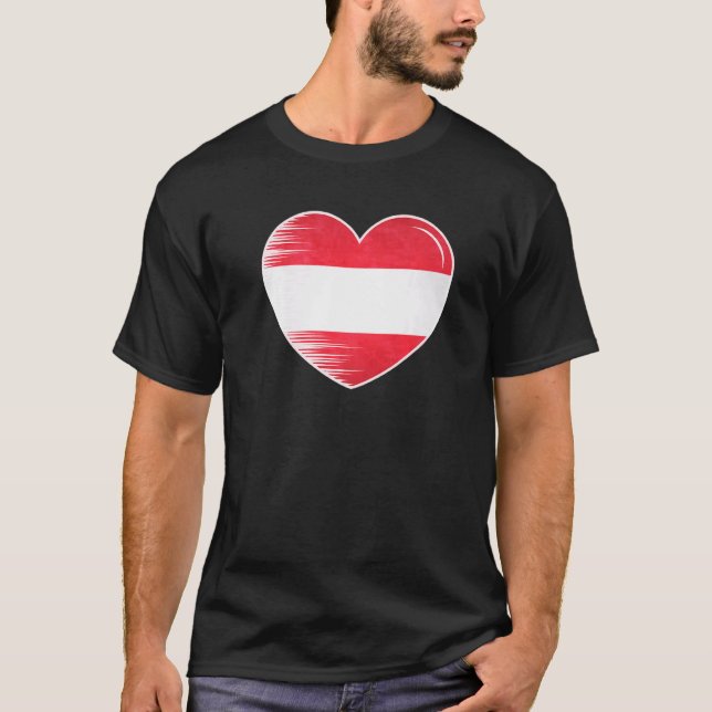 T-shirt I Love Austria My Home Mon Pays Coeur Autriche 8 (Devant)