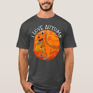 T-shirt I Love Autumn Dinosaur, Fall T-Rex, Automne 2022