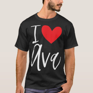 T-shirt I Love Ava Name Personalized Girl Woman BFF Friend
