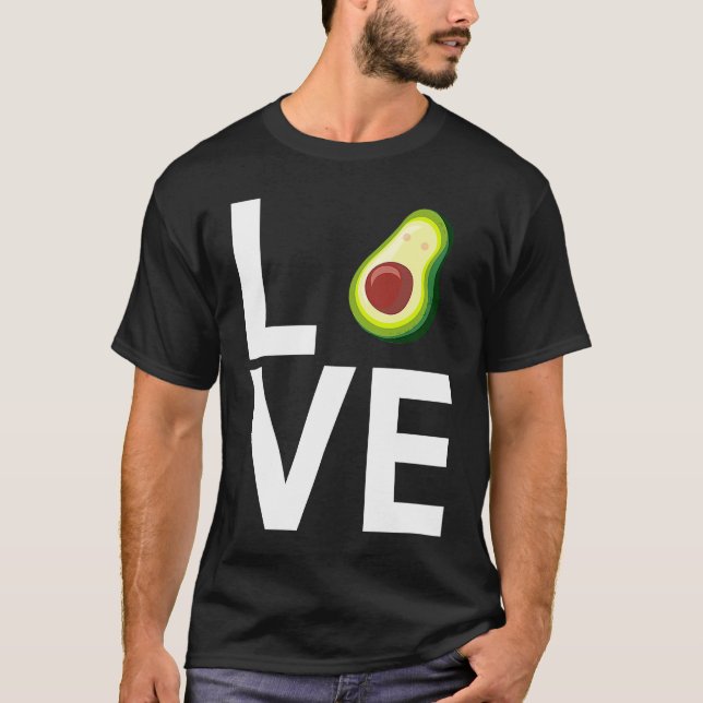 T-shirt I Love Avocado Avocado Vegan (Devant)
