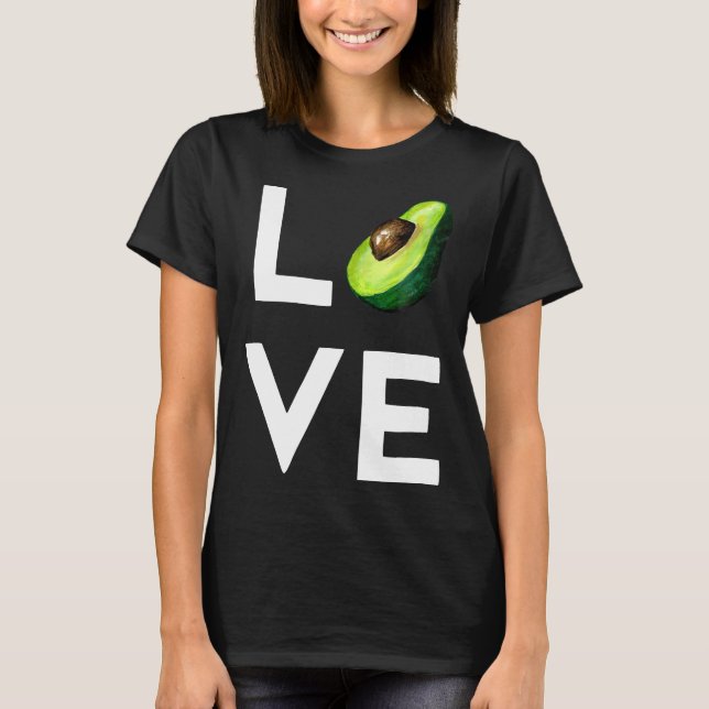 T-shirt I Love Avocado Vegan (Devant)
