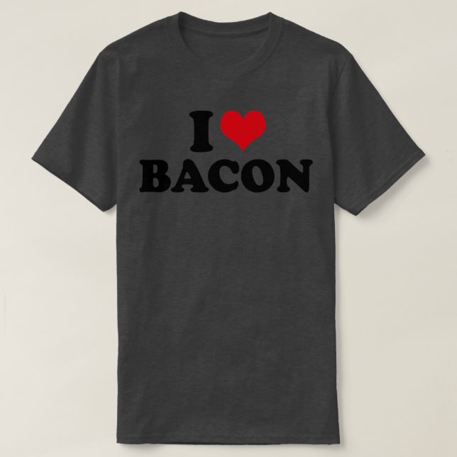 T-shirt I Love Bacon (Design devant)