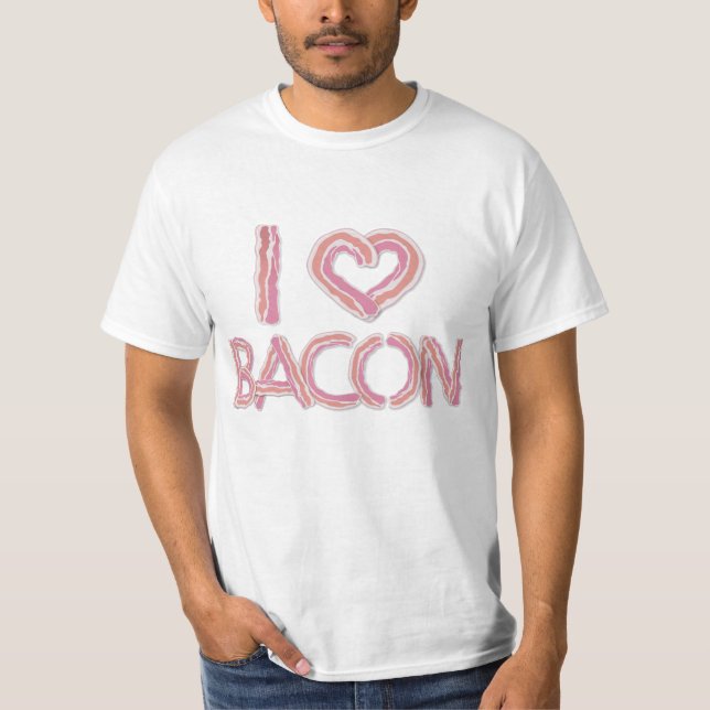 T-shirt I Love Bacon (Devant)