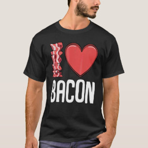T-shirt I Love Bacon I Heart Bacon Petit déjeuner Hommes F