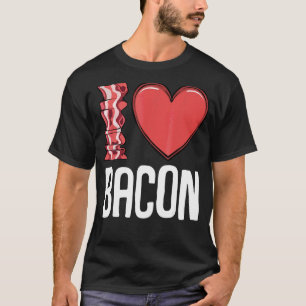 T-shirt I Love Bacon I Heart Bacon Petit déjeuner Hommes F