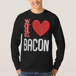 T-shirt I Love Bacon I Heart Bacon Petit déjeuner Hommes F