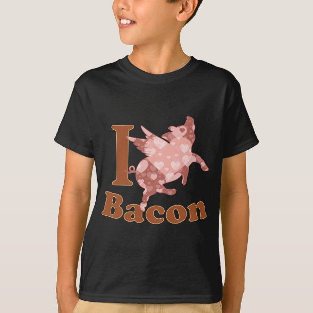 T-shirt I LOVE BACON vol porc (Devant)