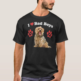 T-shirt I Love Bad Boys Homme Yorkie Chien Chien Chien Chi
