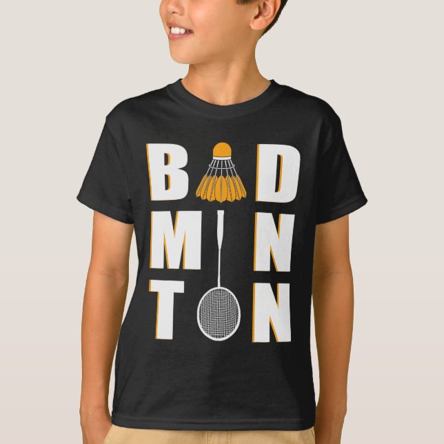 T-shirt I Love Badminton - Badminton (Devant)