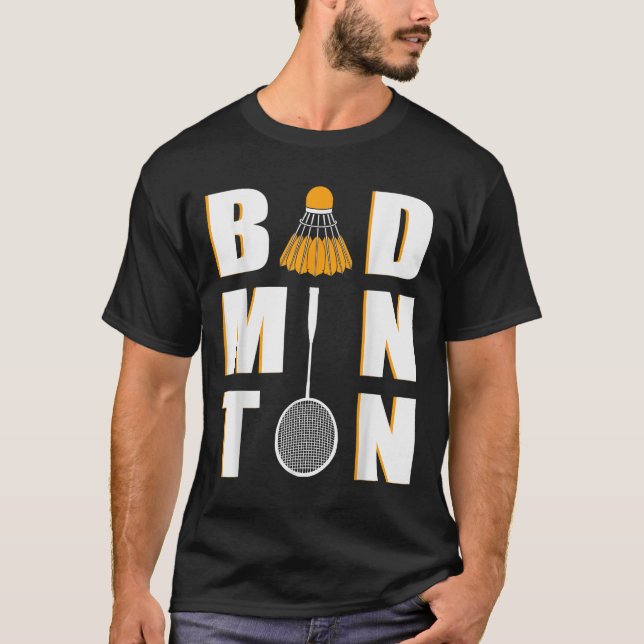 T-shirt I Love Badminton - Badminton (Devant)