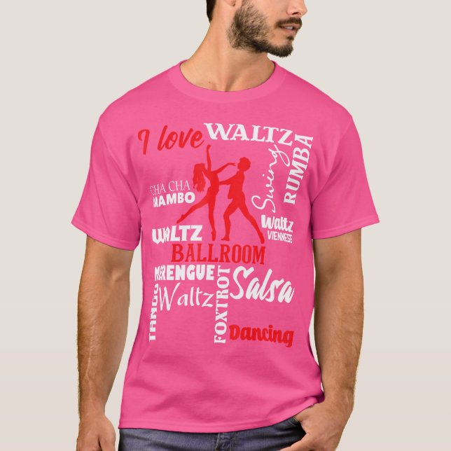 T-shirt I Love Ballroom Danser Danse Instructor Pair Chor (Devant)