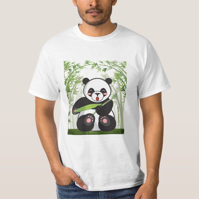 T-shirt I Love Bamboo Panda Tee (Devant)