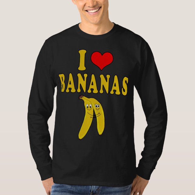 T-shirt I Love Bananes drôle Costume amusant Vegan (Devant)