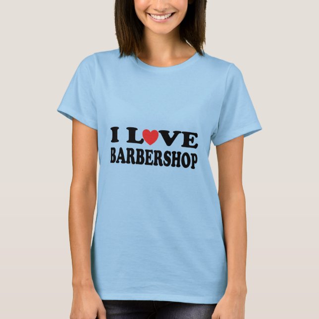 T-shirt I Love Barbershop (Devant)