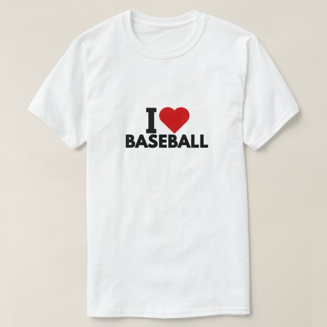 T-shirt I Love Baseball - Amateur De Baseball (Design devant)